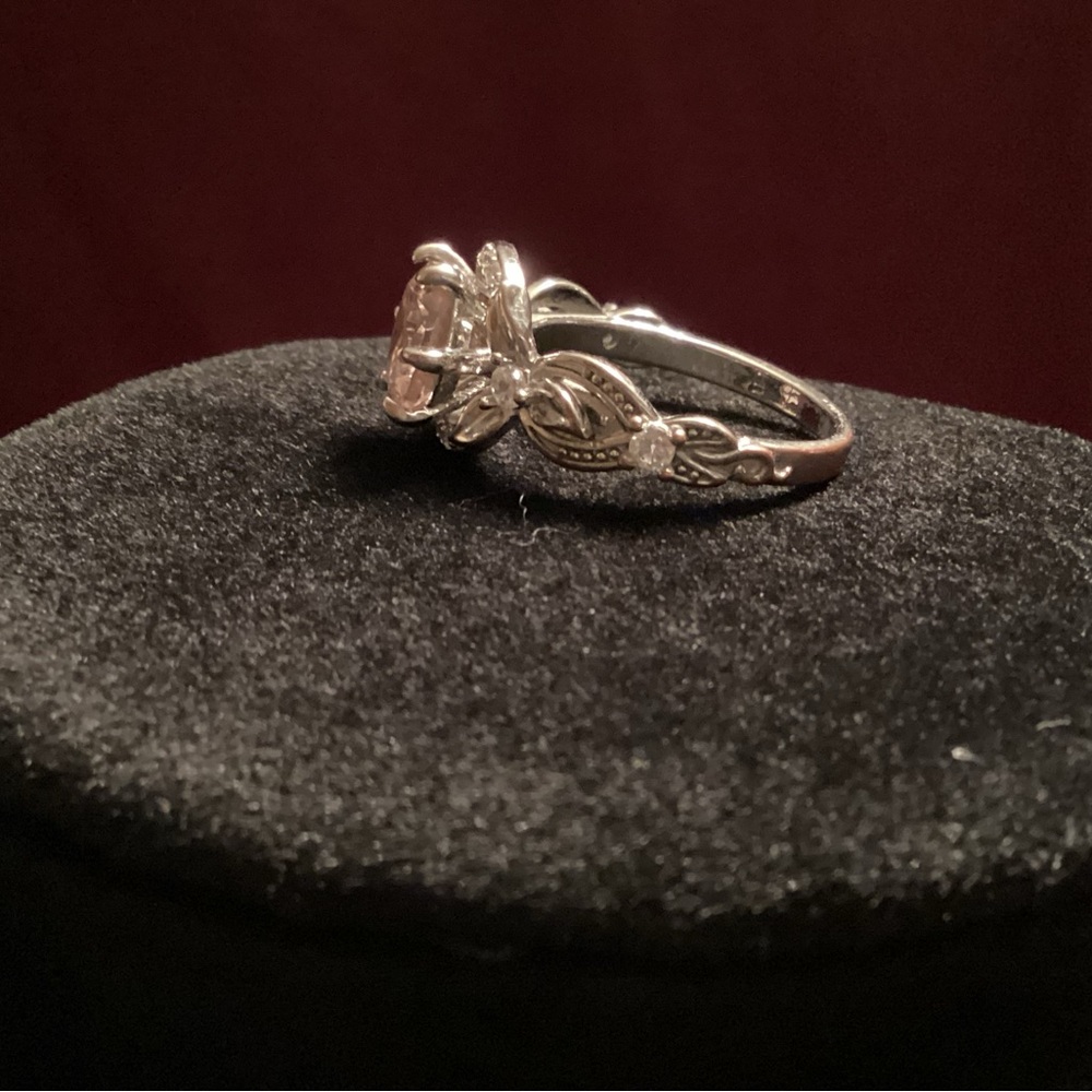 Pink Stone Silver Ring - Picture 4 of 13
